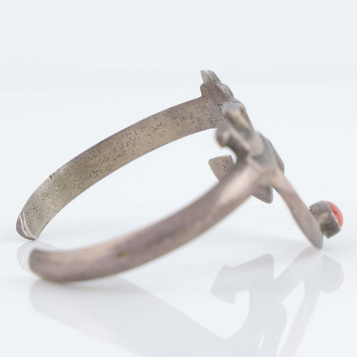 1980s Coral Rainbow Yei Cuff