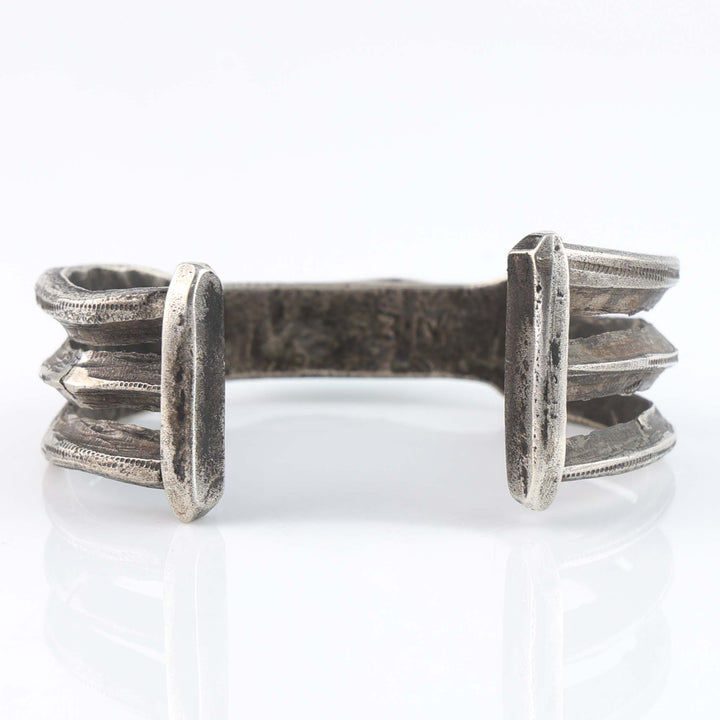 Turquoise and Coin Silver Cuff