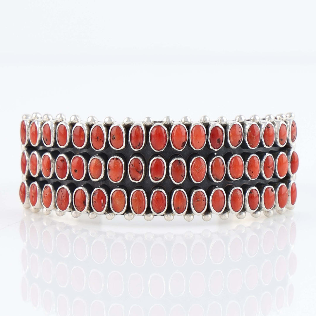 Navajo Coral Row Cuff