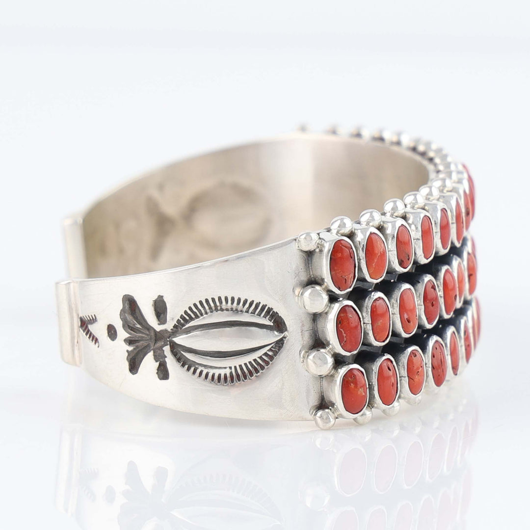 Navajo Coral Row Cuff