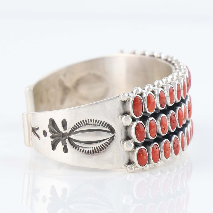 Navajo Coral Row Cuff