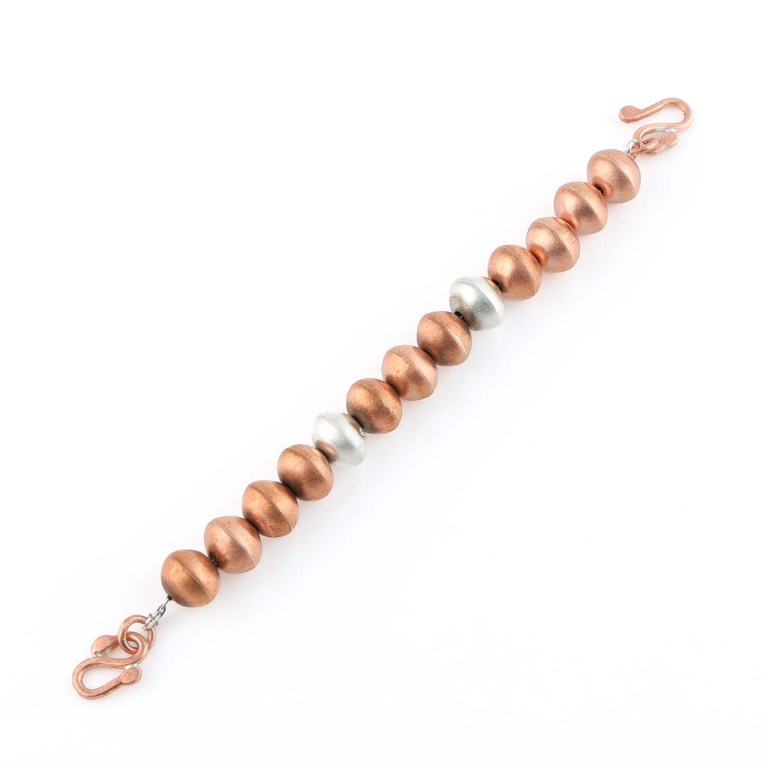 Navajo Copper and Silver Bead Bracelet