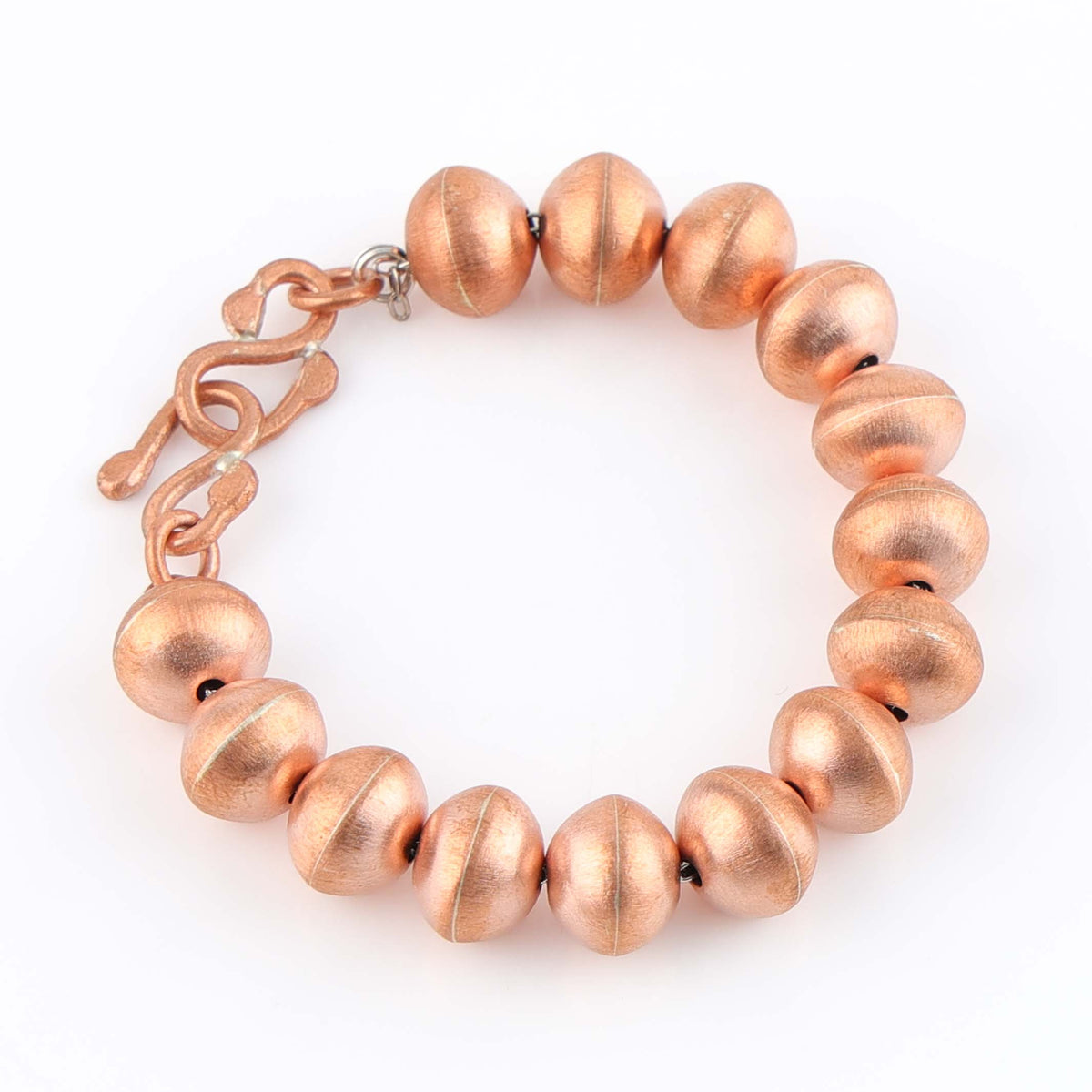 Navajo Copper Bead Bracelet by Morris Muskett