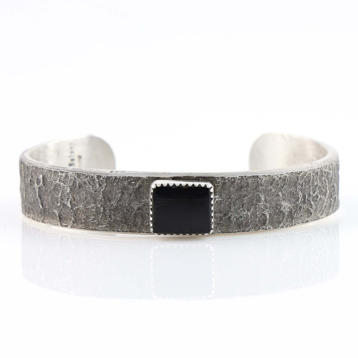 Navajo Tufa Cast Onyx Cuff by Peter Nelson