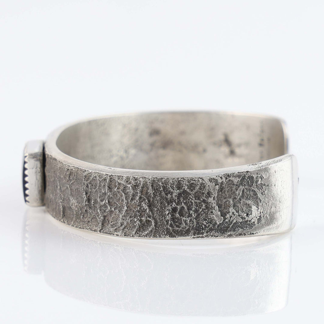 Navajo Tufa Cast Onyx Cuff
