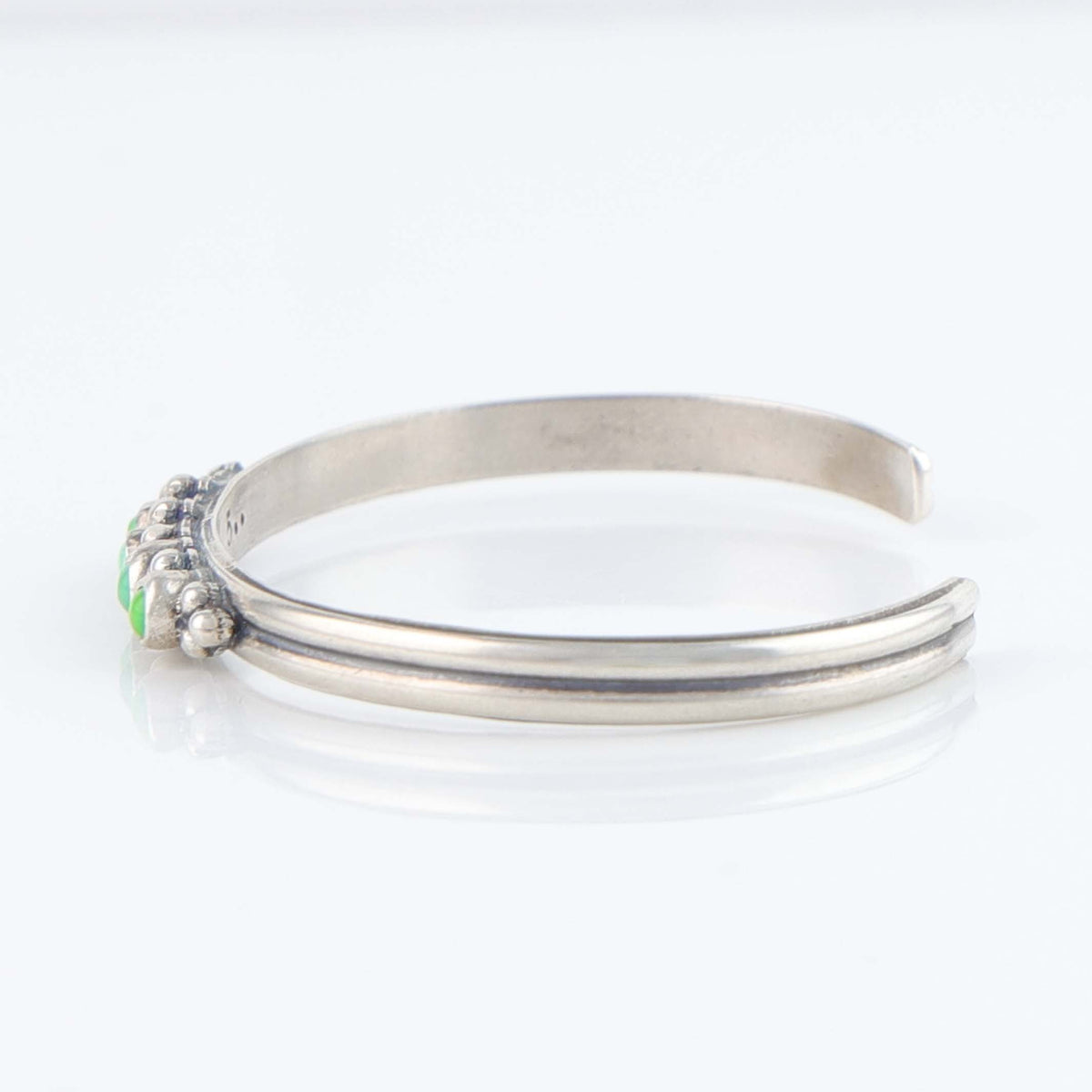 Gaspeite Row Cuff by Don Lucas