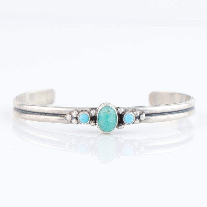 Triple-Stone Turquoise Cuff