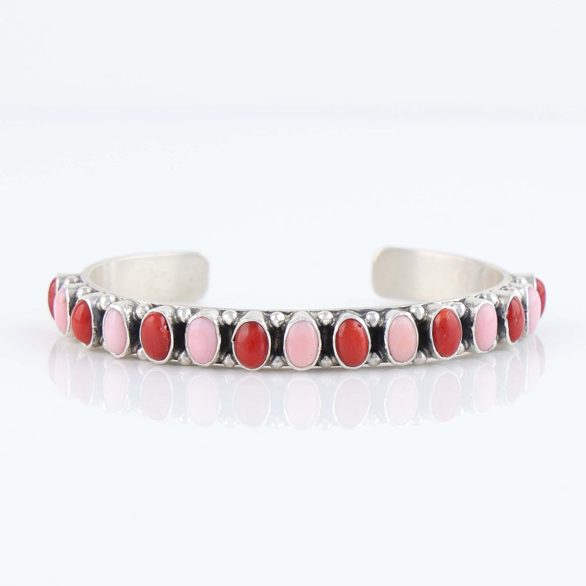Two-Tone Coral Row Cuff by Don Lucas