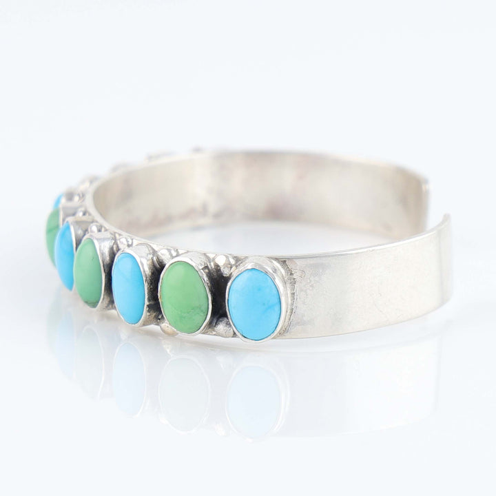 Turquoise and Variscite Row Cuff