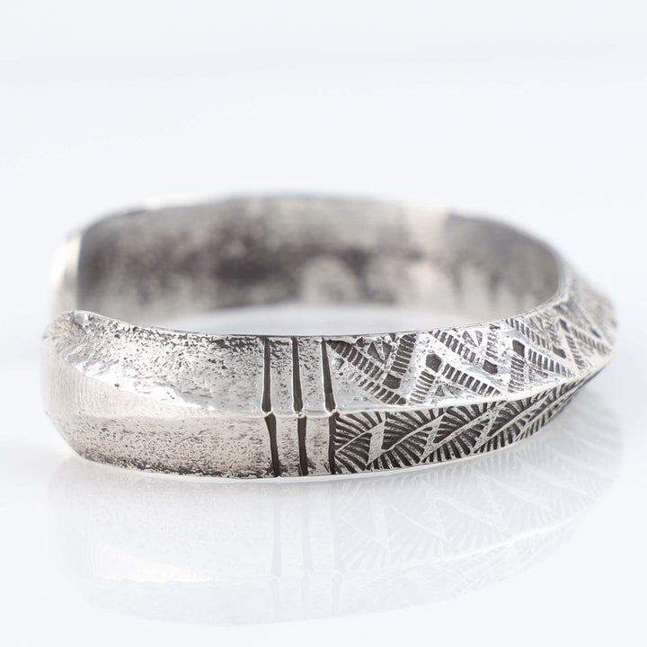 Stamped Silver Cuff