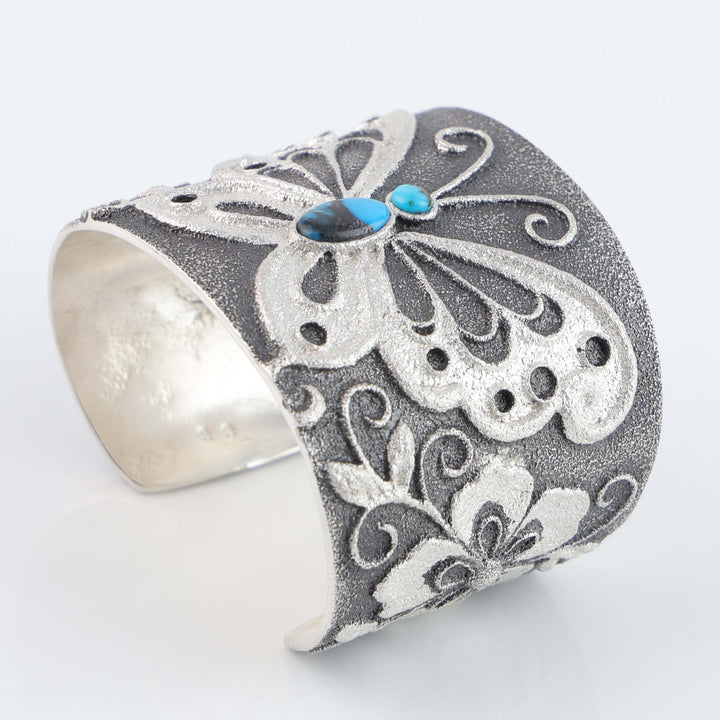 Navajo Bisbee Turquoise Butterfly Cuff