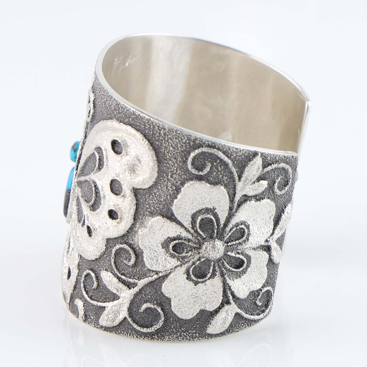 Navajo Bisbee Turquoise Butterfly Cuff