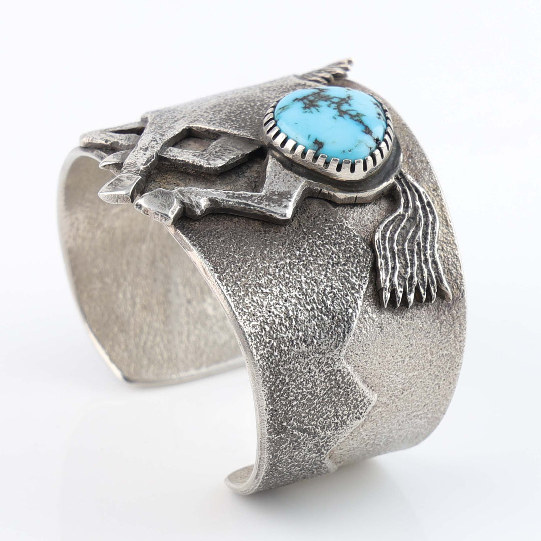 Navajo Candelaria Turquoise Horse Cuff