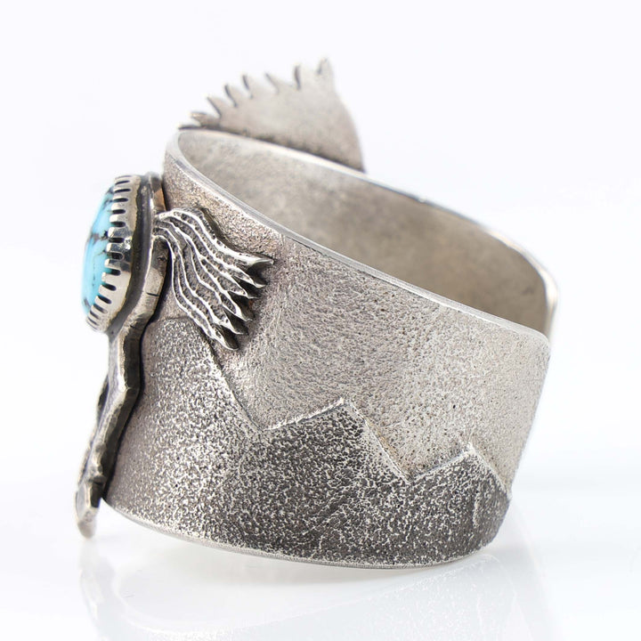 Navajo Candelaria Turquoise Horse Cuff