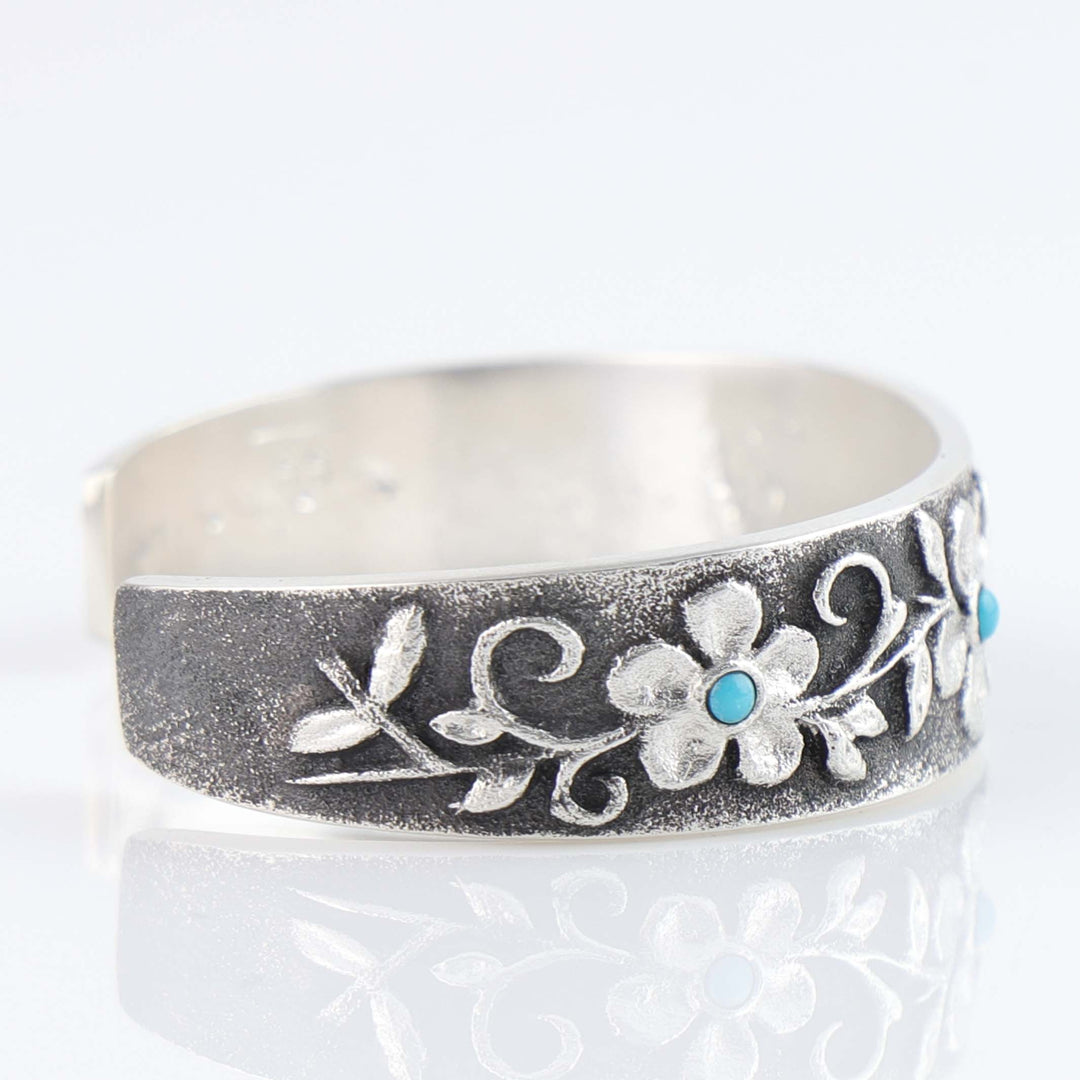 Navajo Turquoise Flower Cuff