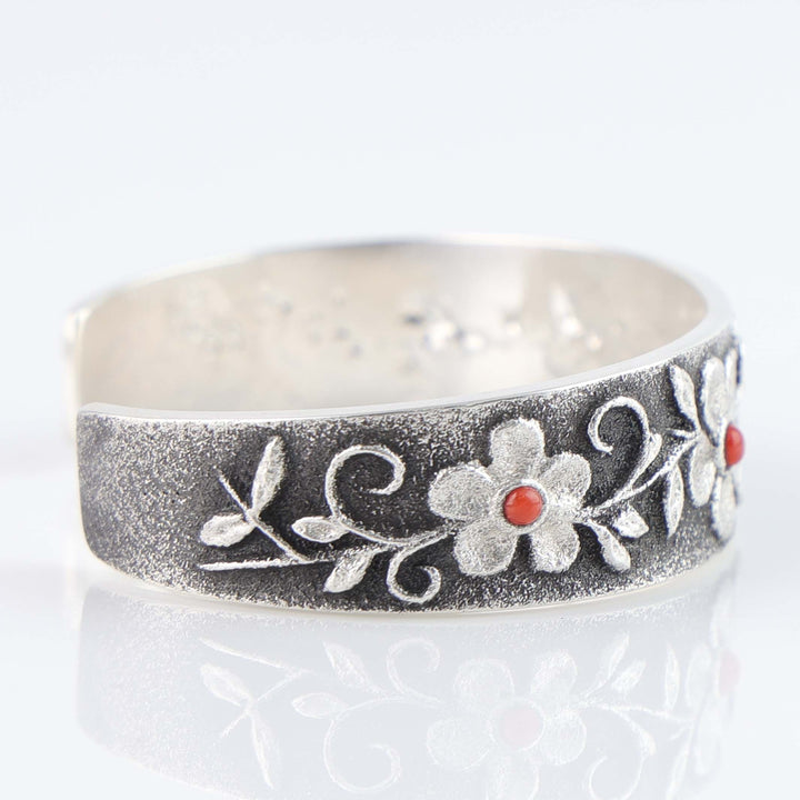Navajo Coral Flower Cuff