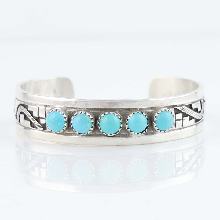 Navajo Sleeping Beauty Turquoise Cuff