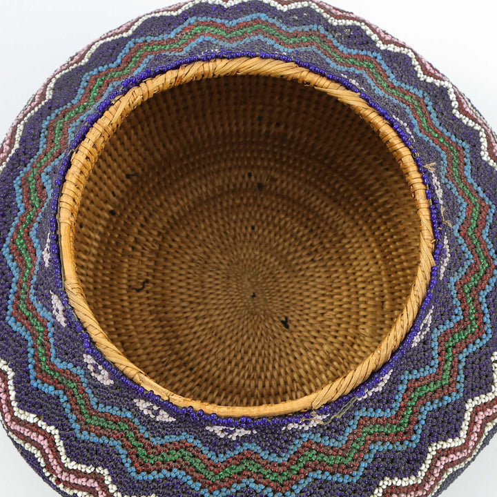Mono Lake Paiute Beaded Basket