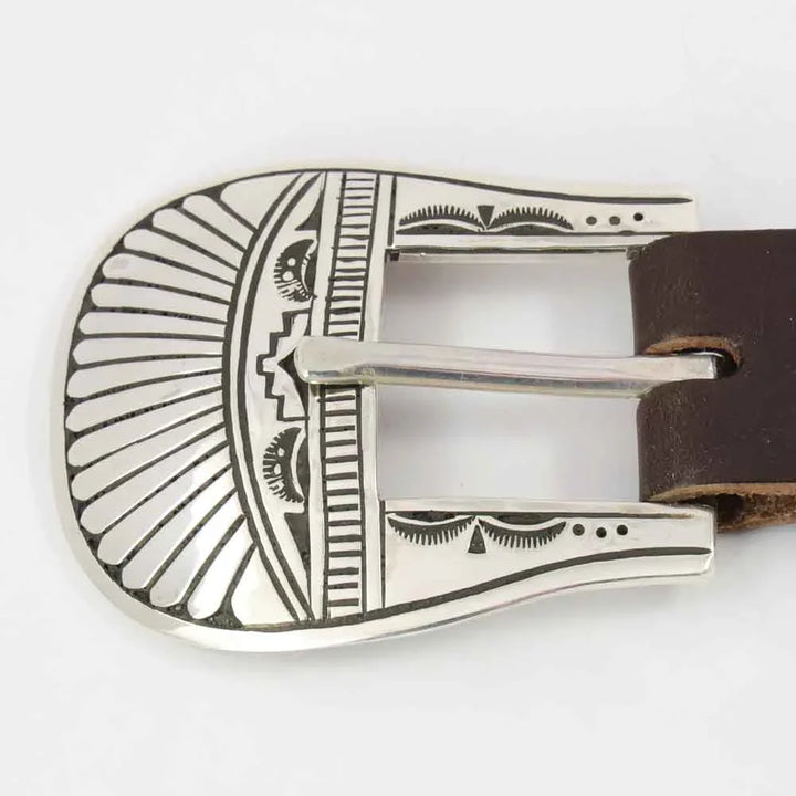 Stamped Silver Ranger Buckle