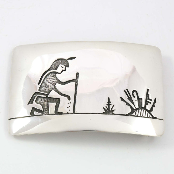 Elder Planting Seeds Buckle