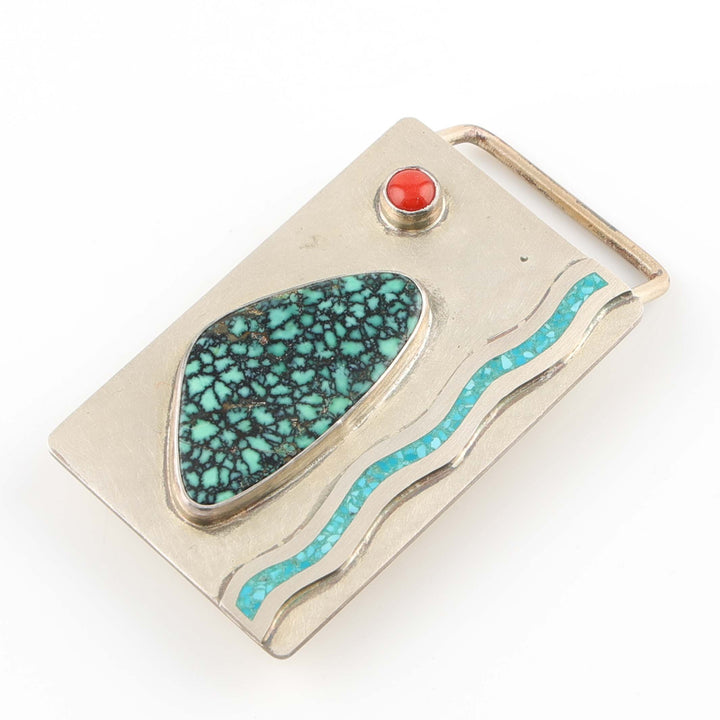 Turquoise and Coral Buckle