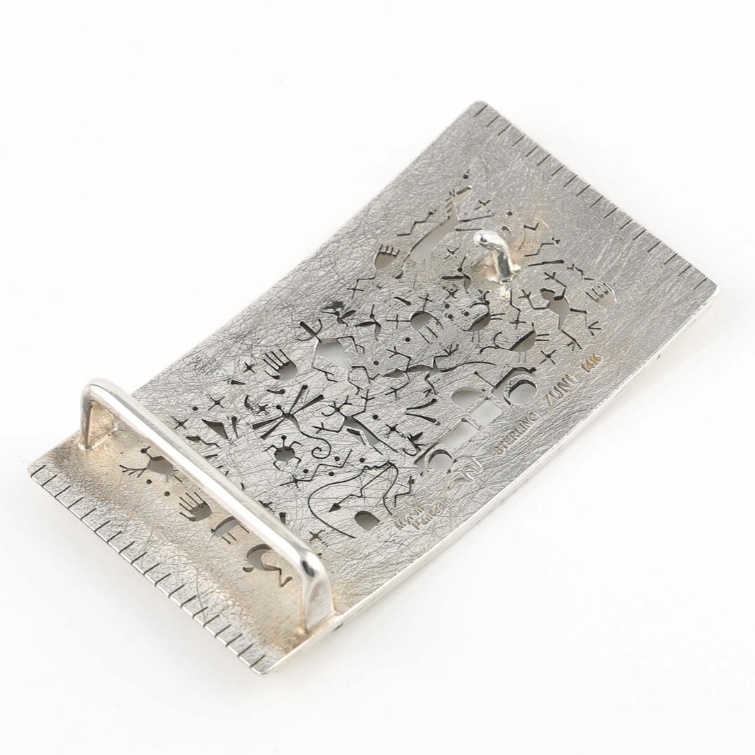 Gold on Silver Petroglyph Buckle