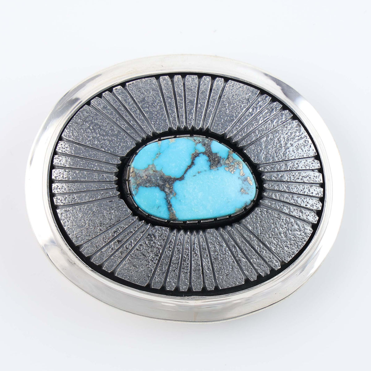 Navajo Ithaca Peak Turquoise Buckle by Al Joe