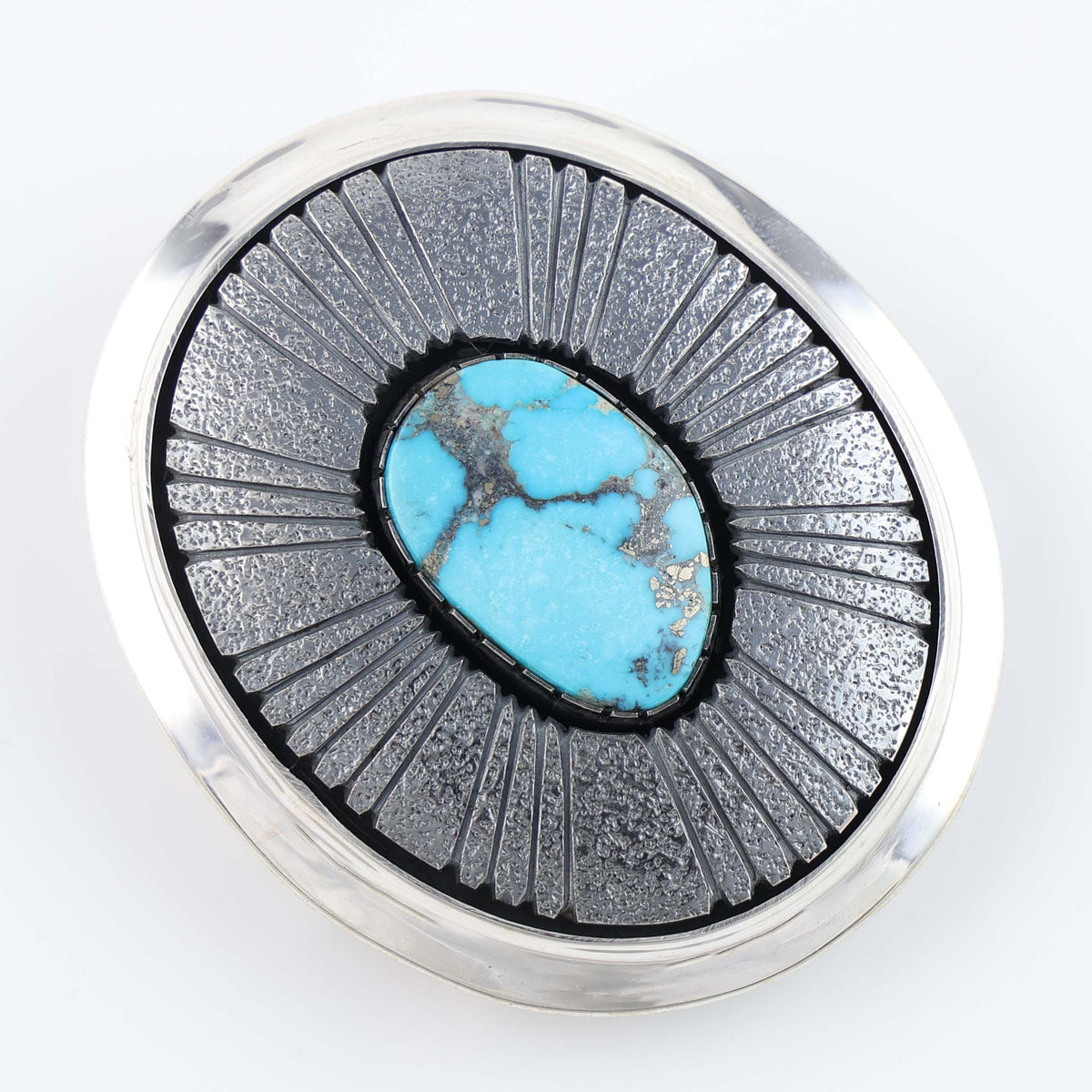 Navajo Ithaca Peak Turquoise Buckle by Al Joe