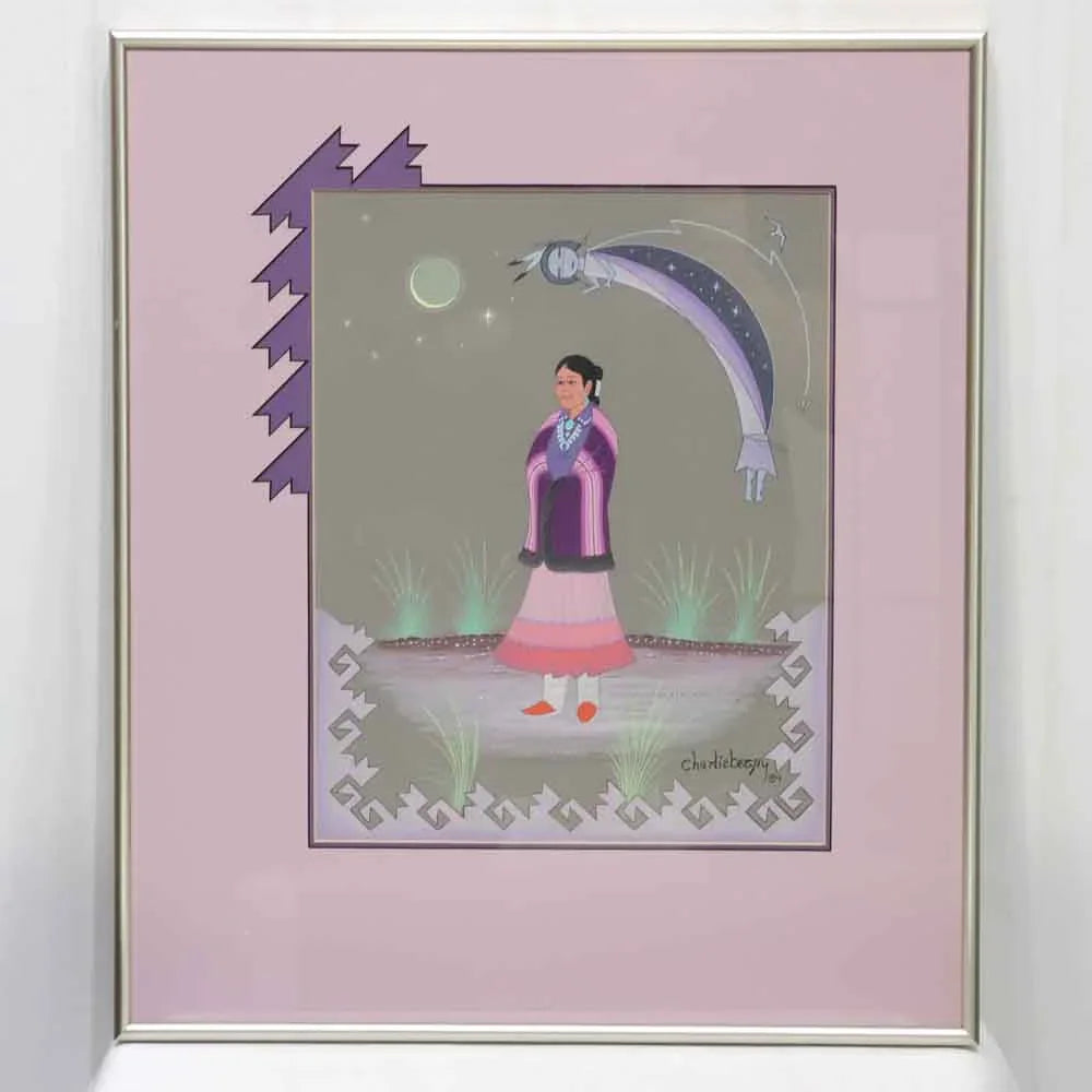 ‘Navajo Woman at Night’ Painting