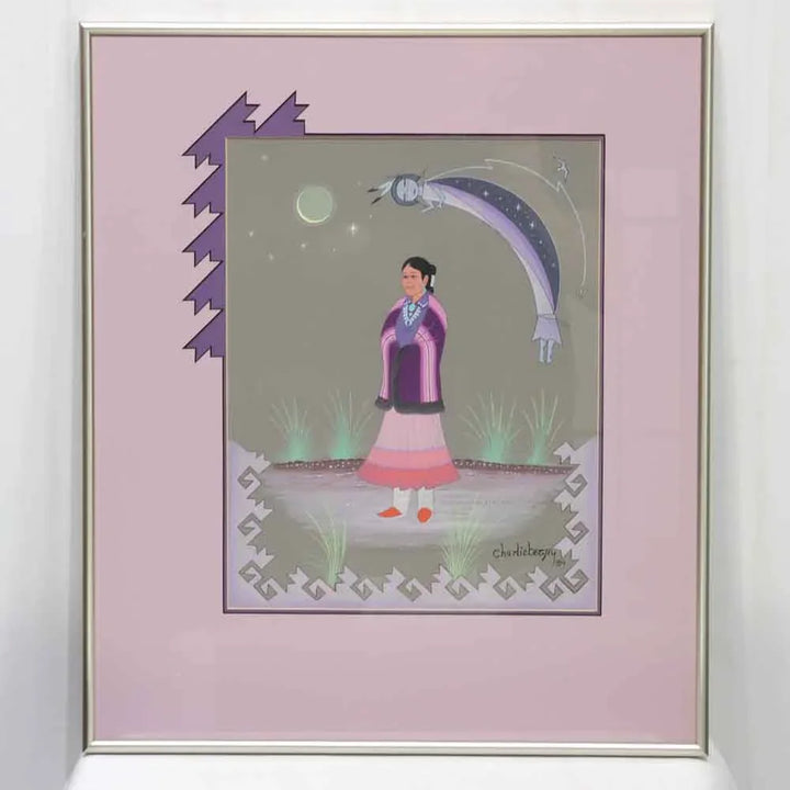 ‘Navajo Woman at Night’ Painting