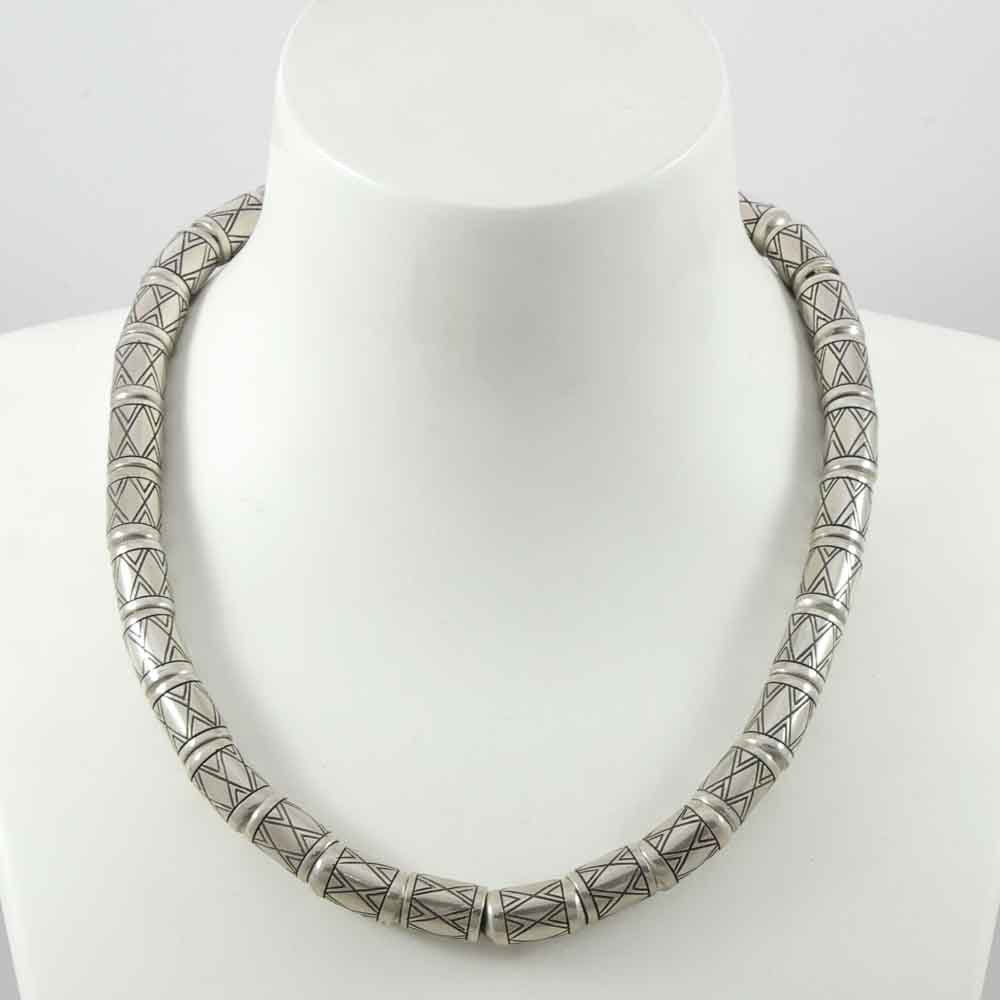 Engraved Bead Necklace