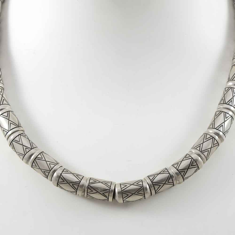 Engraved Bead Necklace