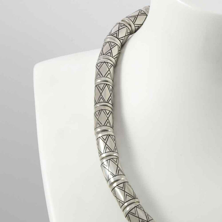 Engraved Bead Necklace