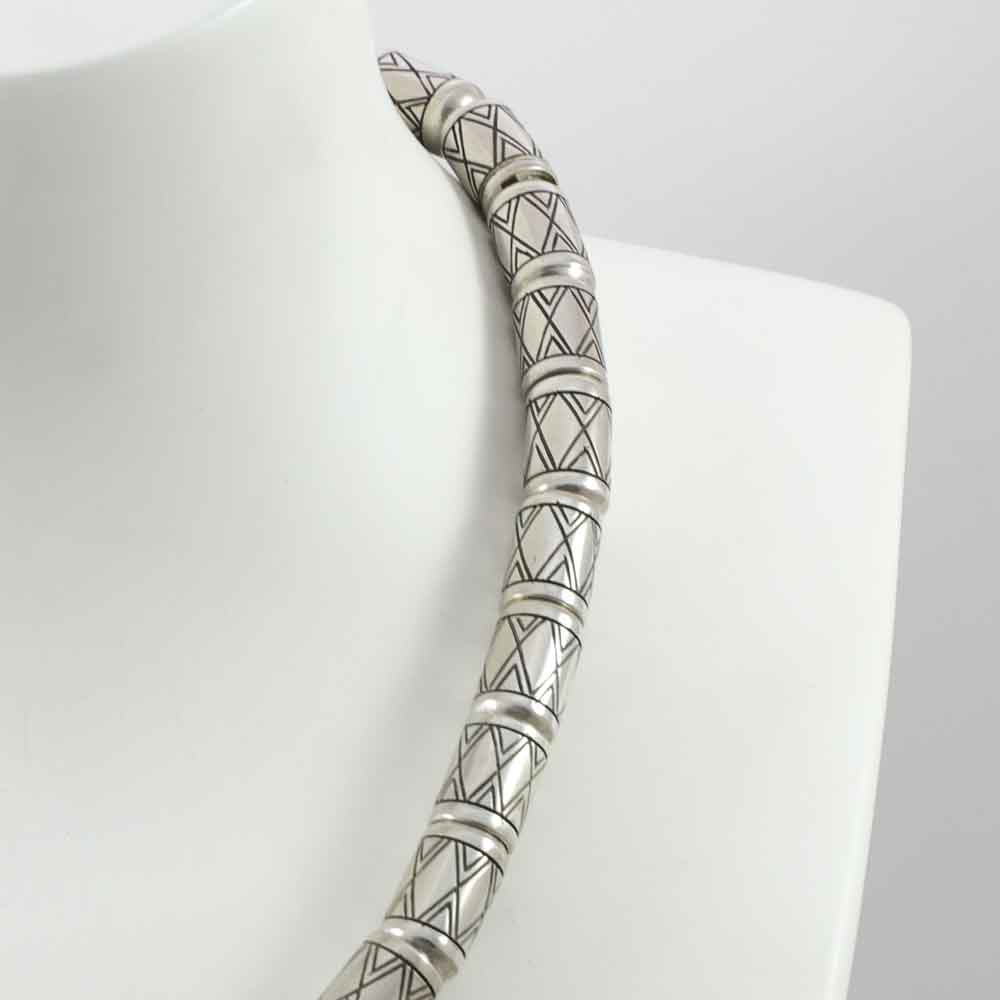 Engraved Bead Necklace