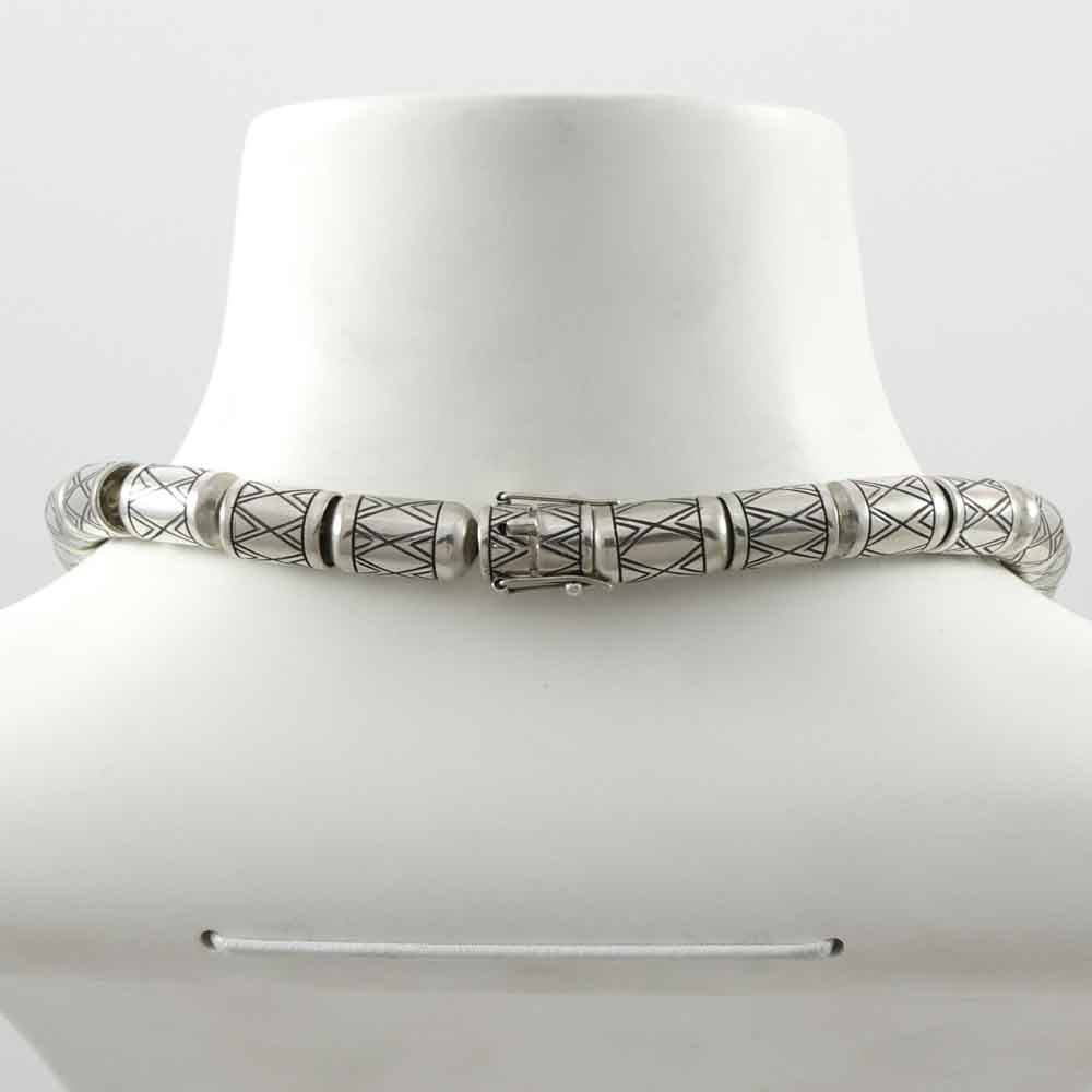 Engraved Bead Necklace