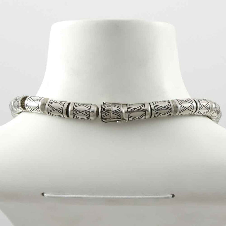Engraved Bead Necklace