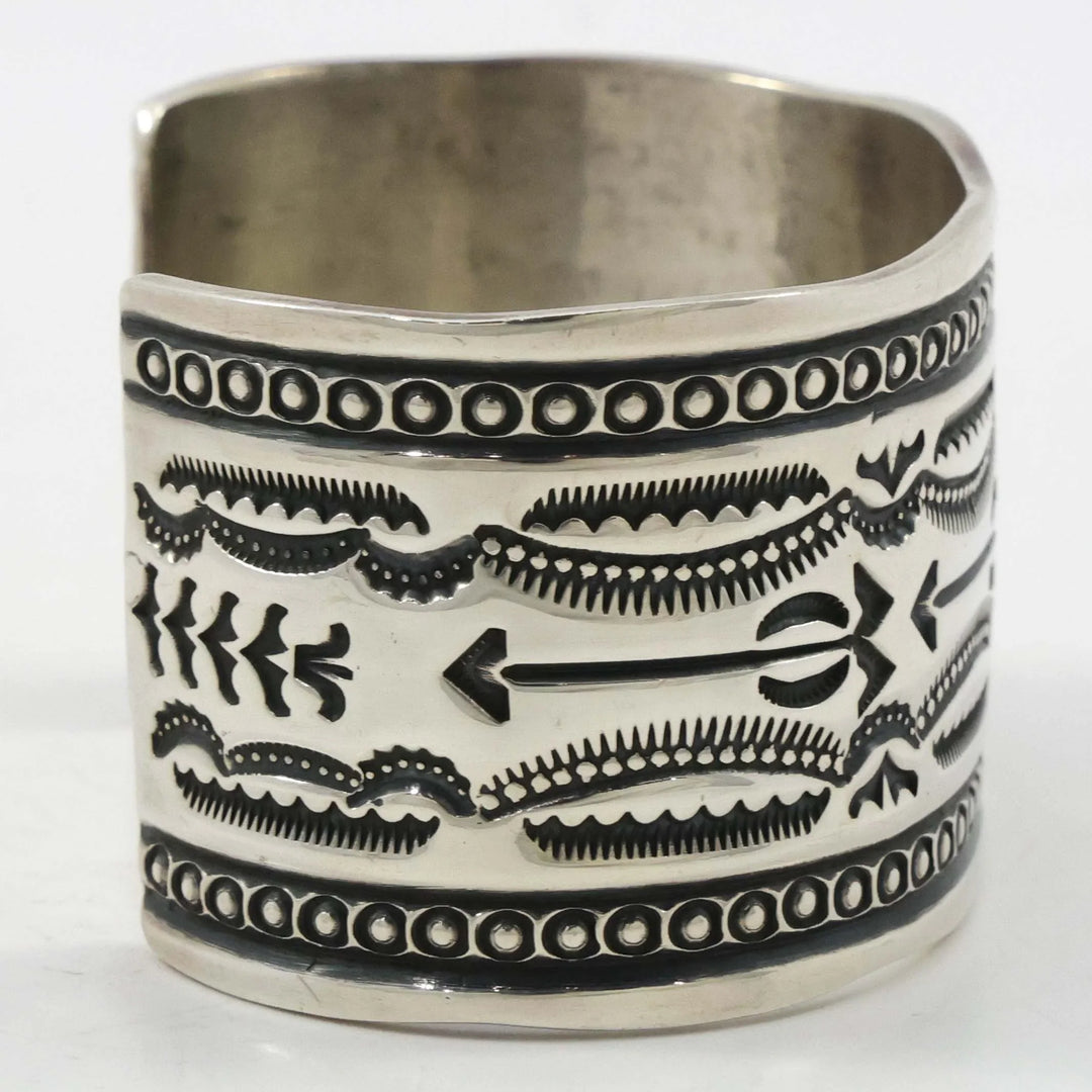 Stamped Silver Cuff