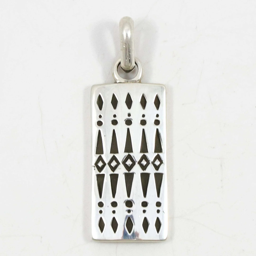 Stamped Silver Pendant