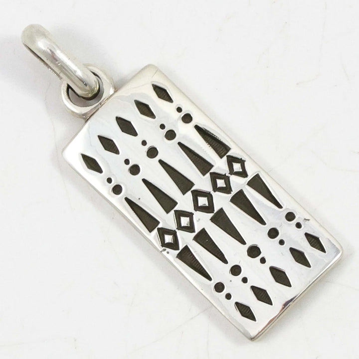 Stamped Silver Pendant