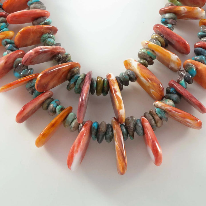 Turquoise and Spiny Oyster Necklace