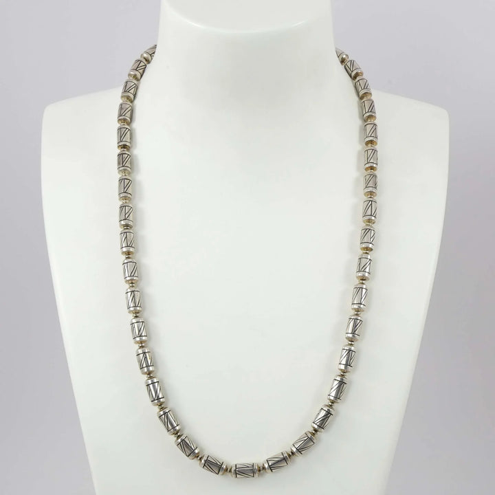 Engraved Bead Necklace