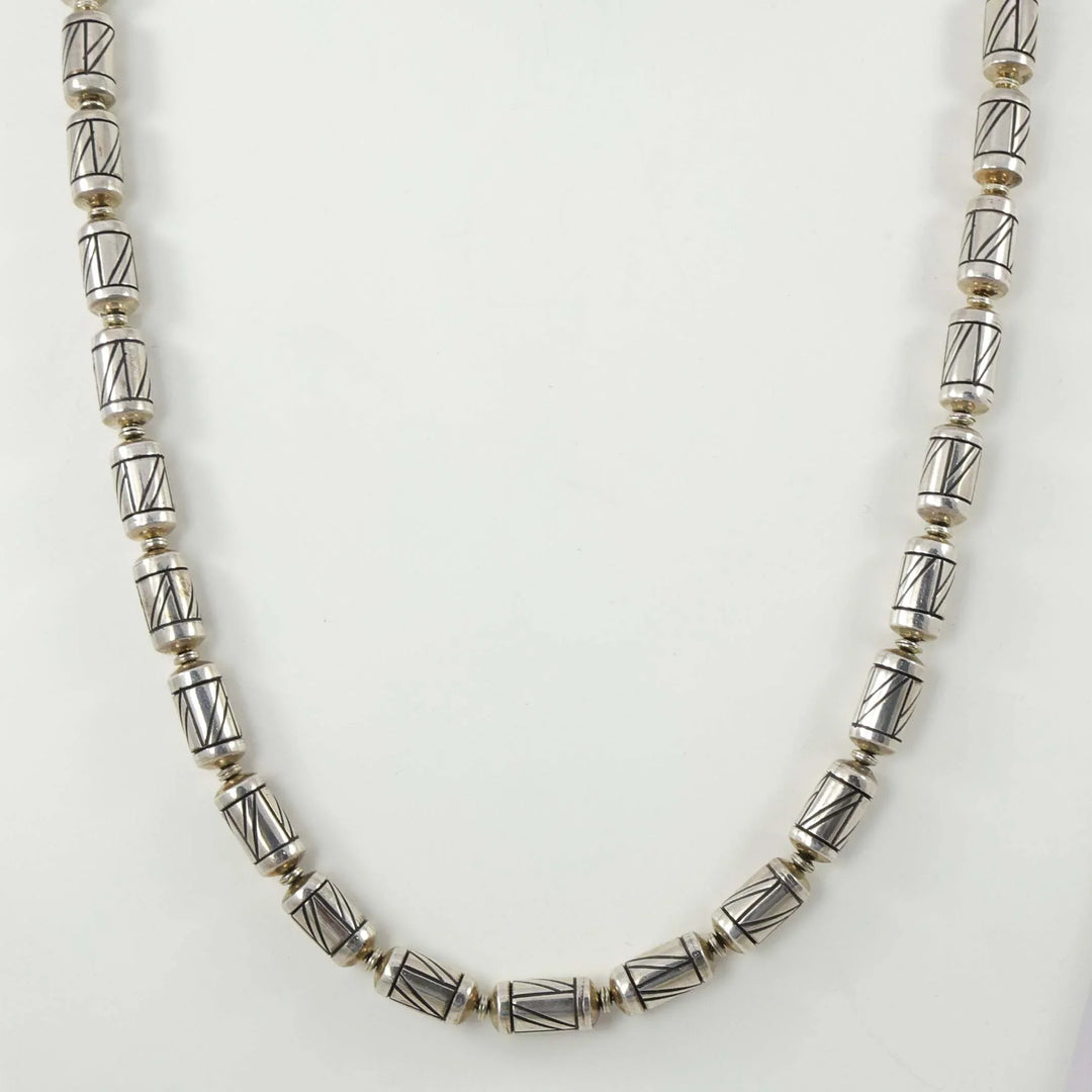 Engraved Bead Necklace