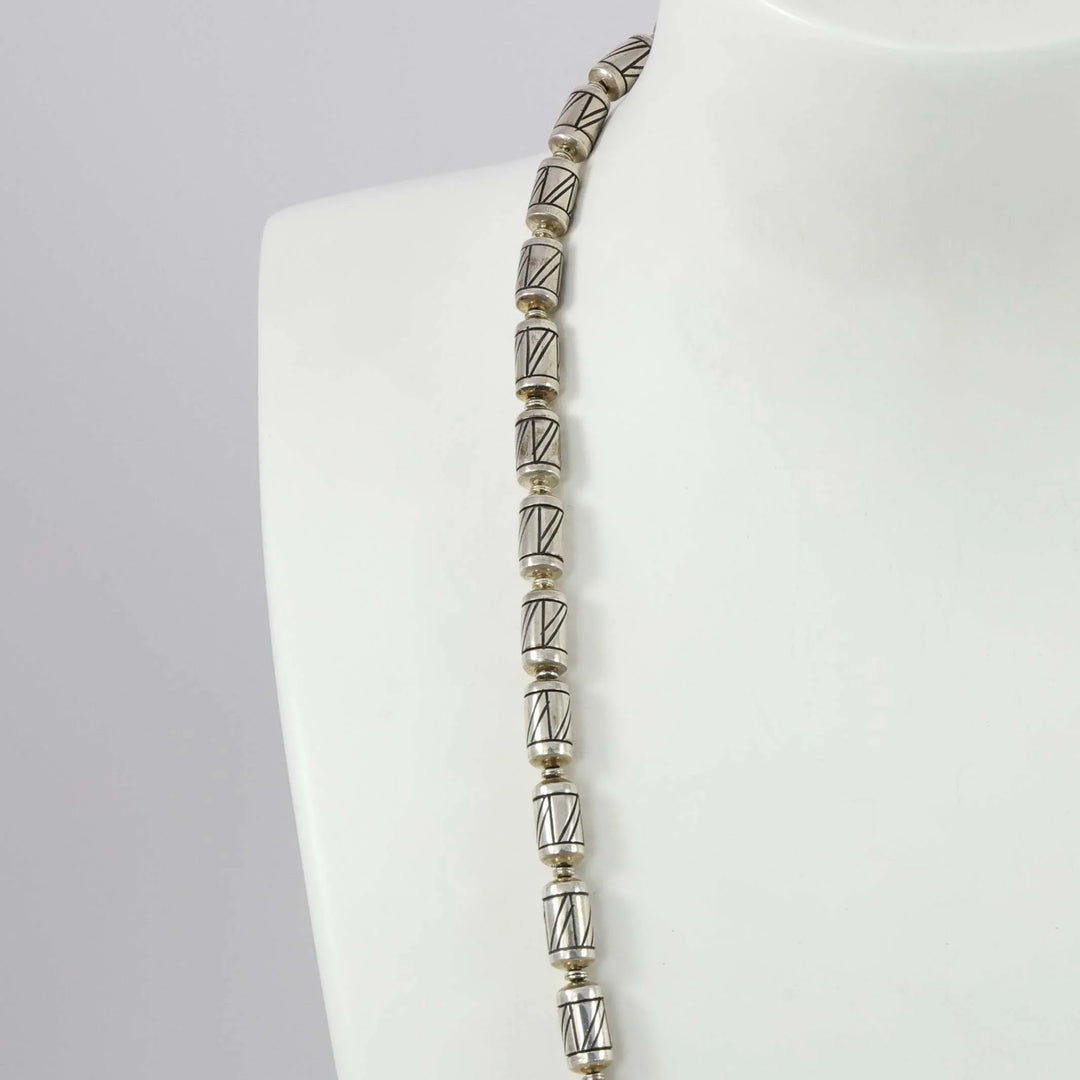 Engraved Bead Necklace