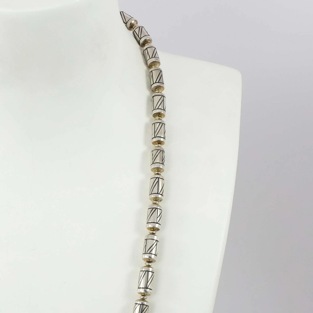 Engraved Bead Necklace