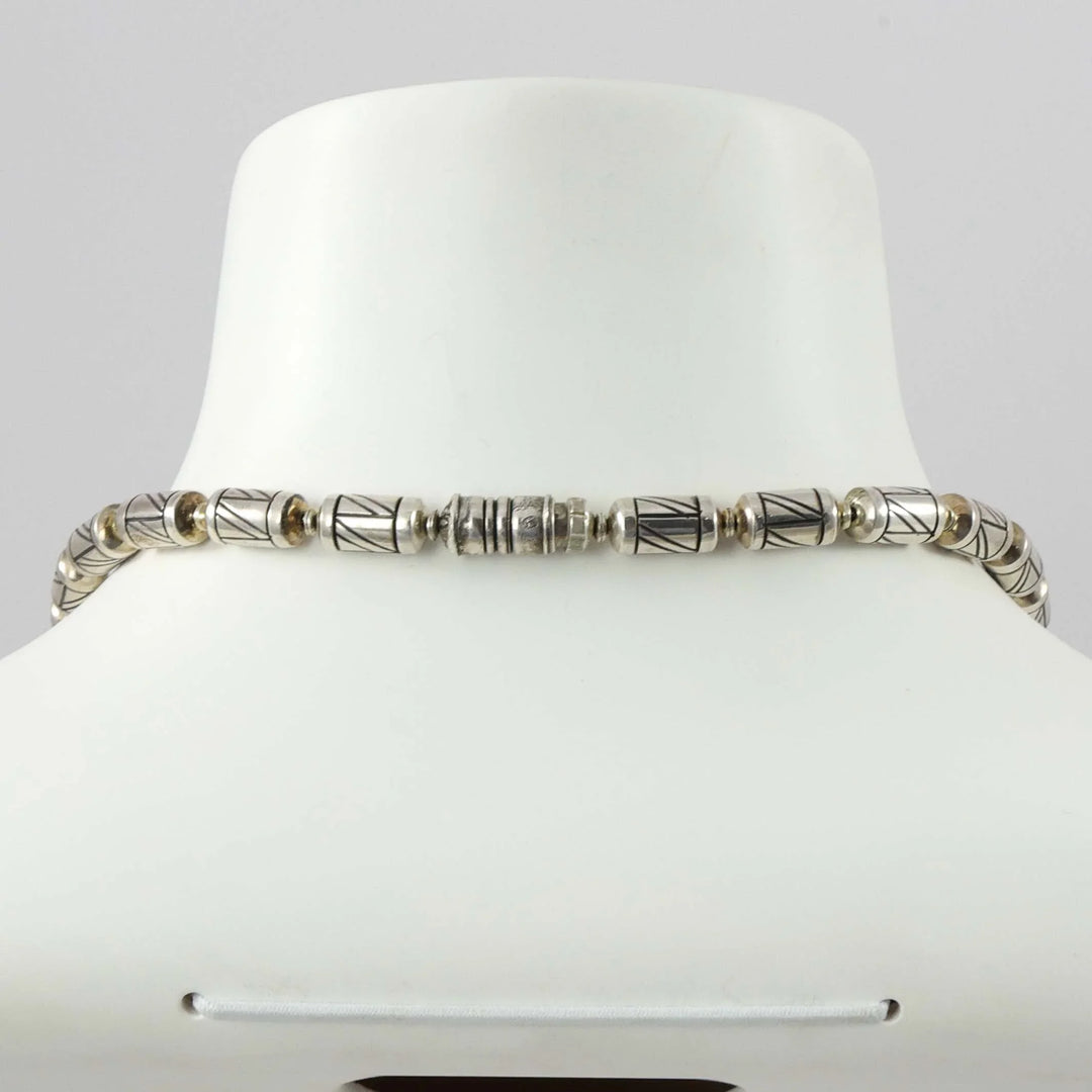 Engraved Bead Necklace