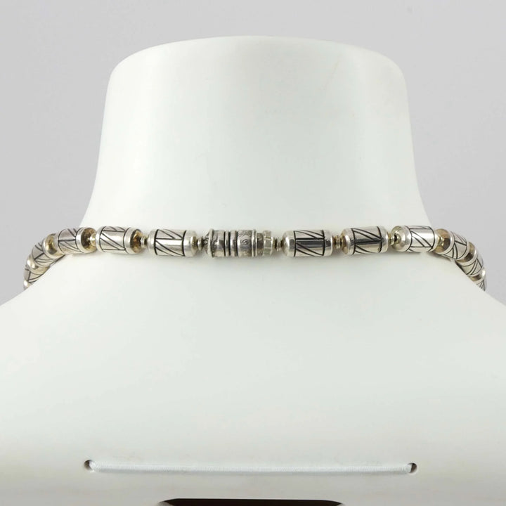 Engraved Bead Necklace