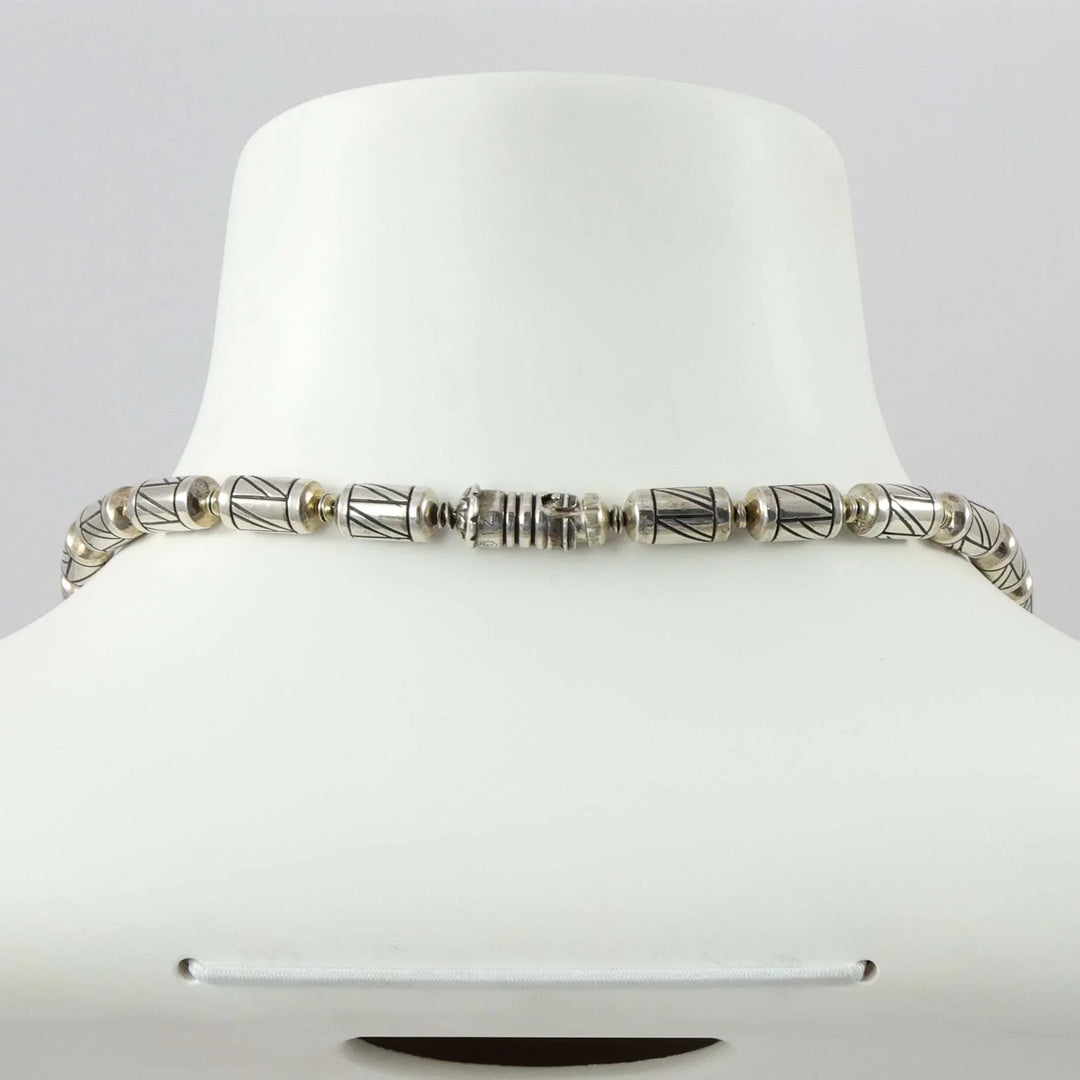 Engraved Bead Necklace