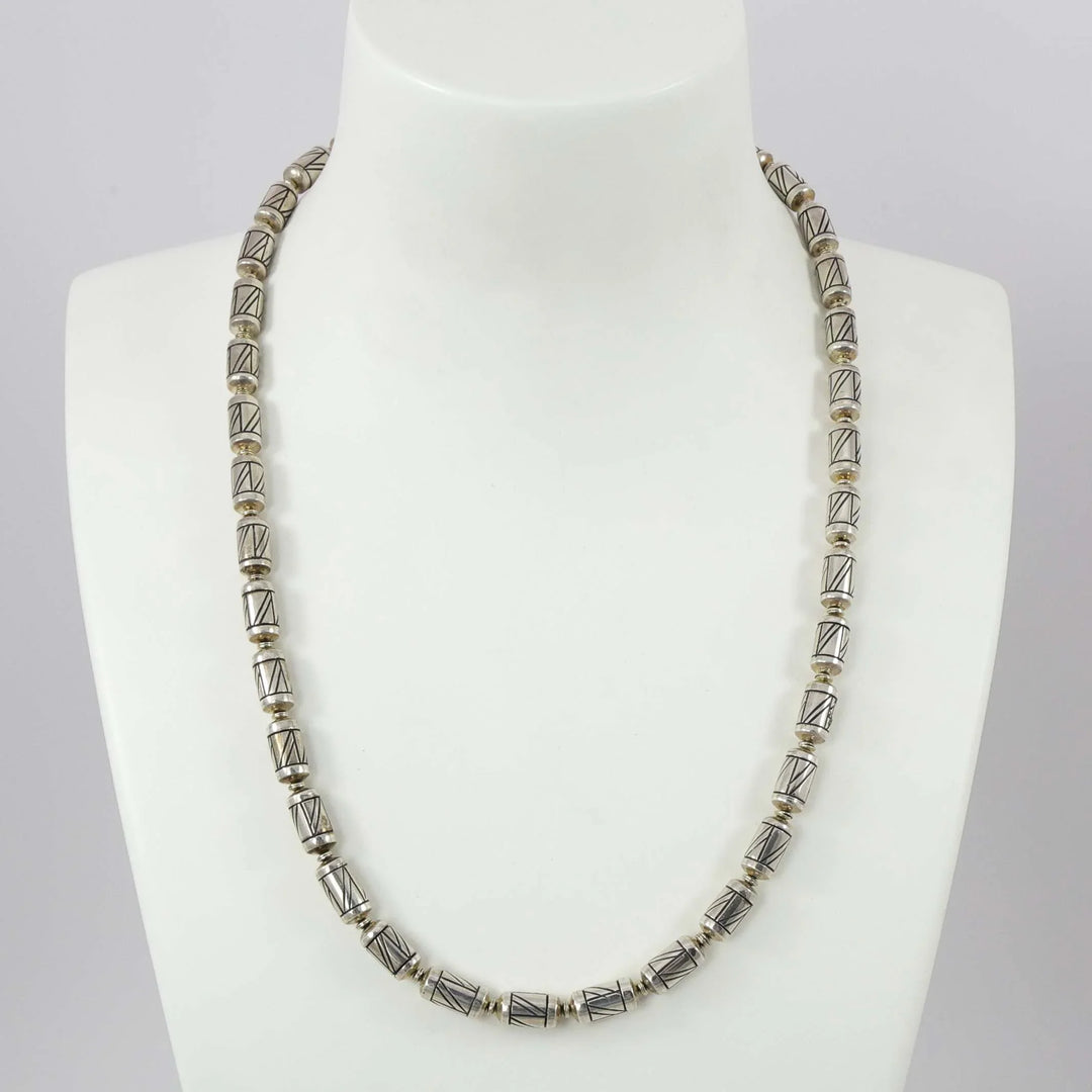 Engraved Bead Necklace