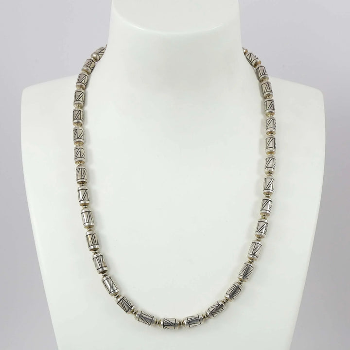 Engraved Bead Necklace
