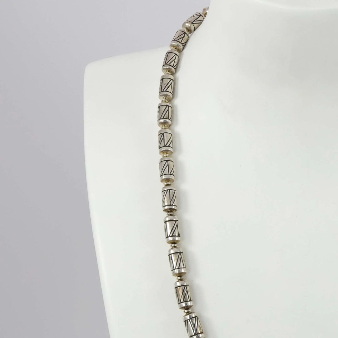 Engraved Bead Necklace